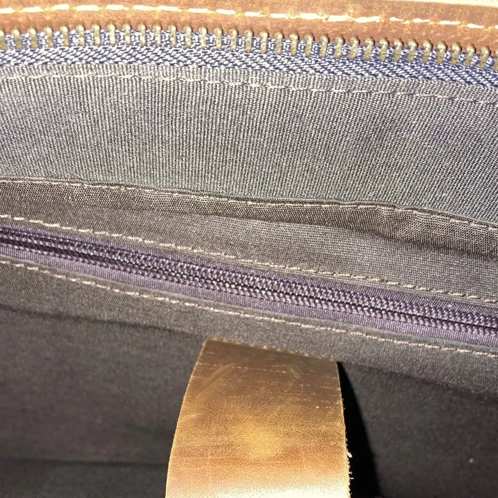 Brown Leather Men's messenger bag/brief case